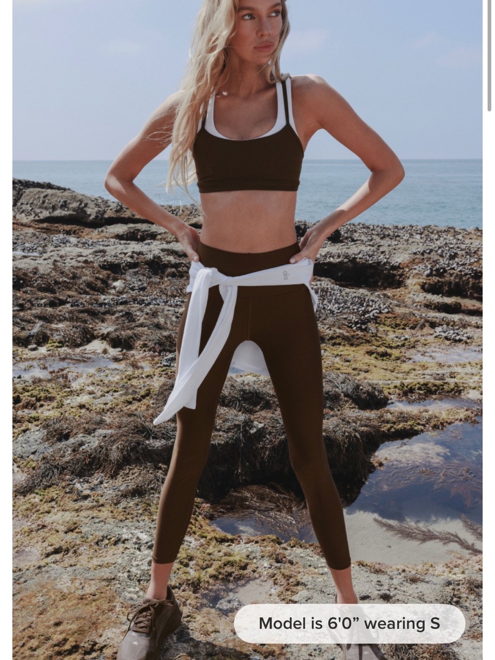 ALO Yoga 7/8 High-Waist Airlift Legging - Espresso size small